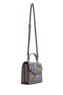 Women's Gray Long Strap Printed Handbag | Derimod