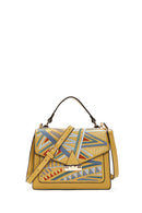 Women's Yellow Long-strap Printed Handbag | Derimod