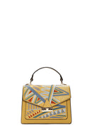 Women's Yellow Long-strap Printed Handbag | Derimod