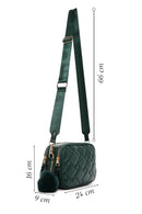 Women's Green Long Strap Quilted Crossbody Bag | Derimod