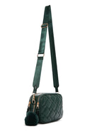 Women's Green Long Strap Quilted Crossbody Bag | Derimod
