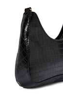 Women's Black Long Strap Crocodile Patterned Shoulder Bag | Derimod