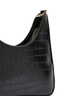 Women's Black Long Strap Crocodile Patterned Shoulder Bag | Derimod