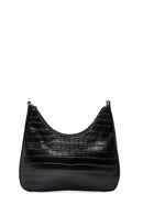 Women's Black Long Strap Crocodile Patterned Shoulder Bag | Derimod