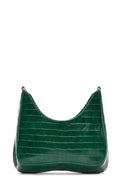 Women's Green Long Strap Crocodile Patterned Shoulder Bag | Derimod