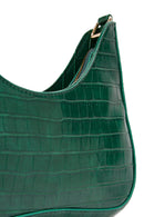 Women's Green Long Strap Crocodile Patterned Shoulder Bag | Derimod
