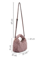 Women's Pink Long Strap Plush Handbag | Derimod