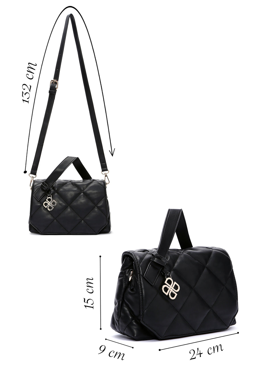 Women's Black Crossbody Bag