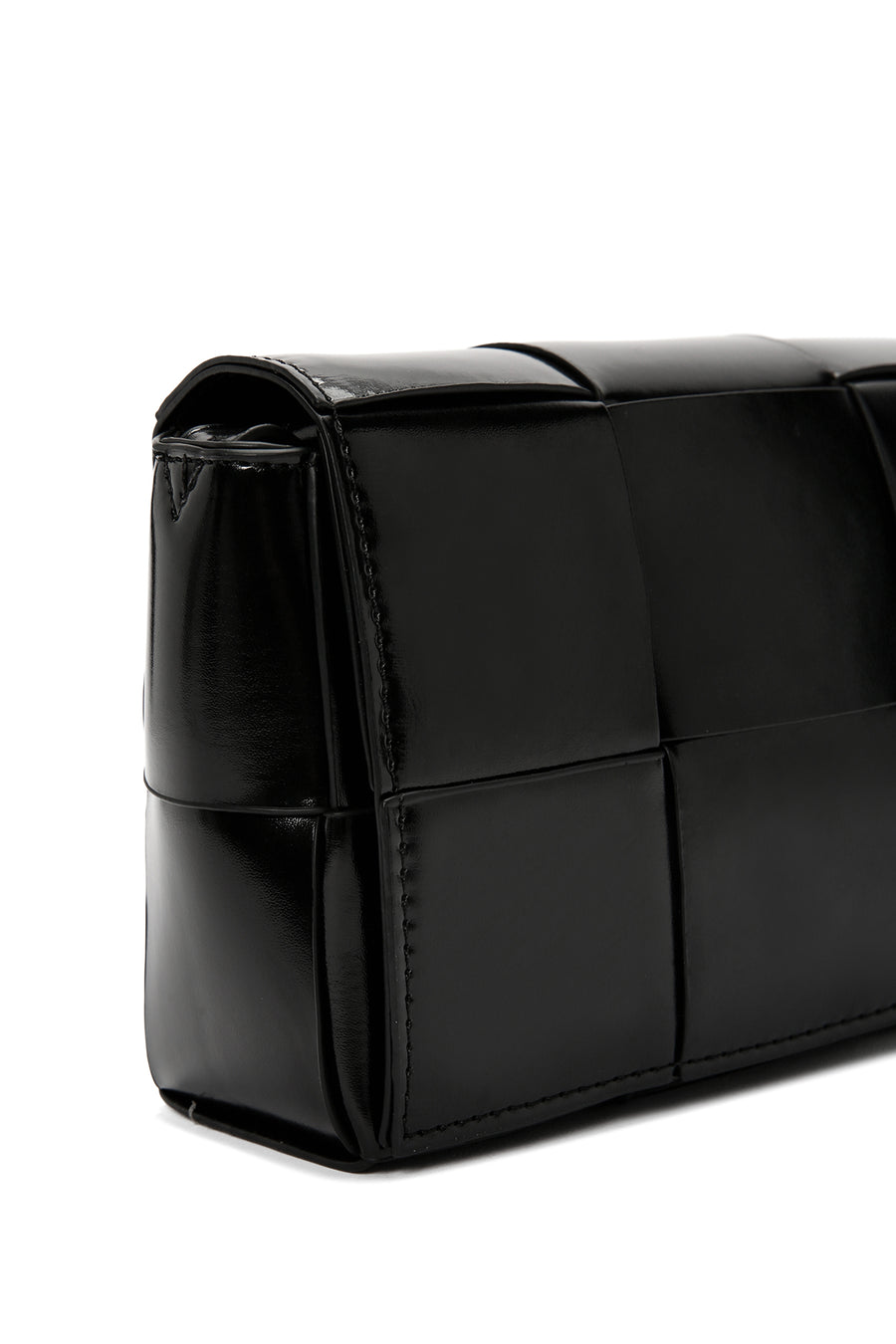 Women's Black Long Strap Quilted Crossbody Bag