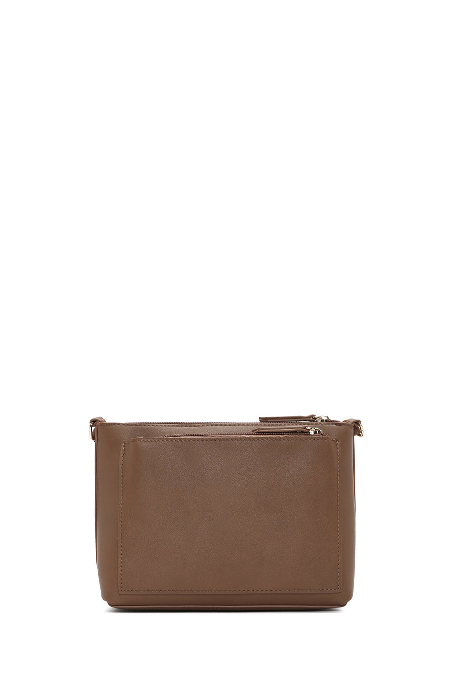 Women's Tan Long Strap Crocodile Patterned Crossbody Bag