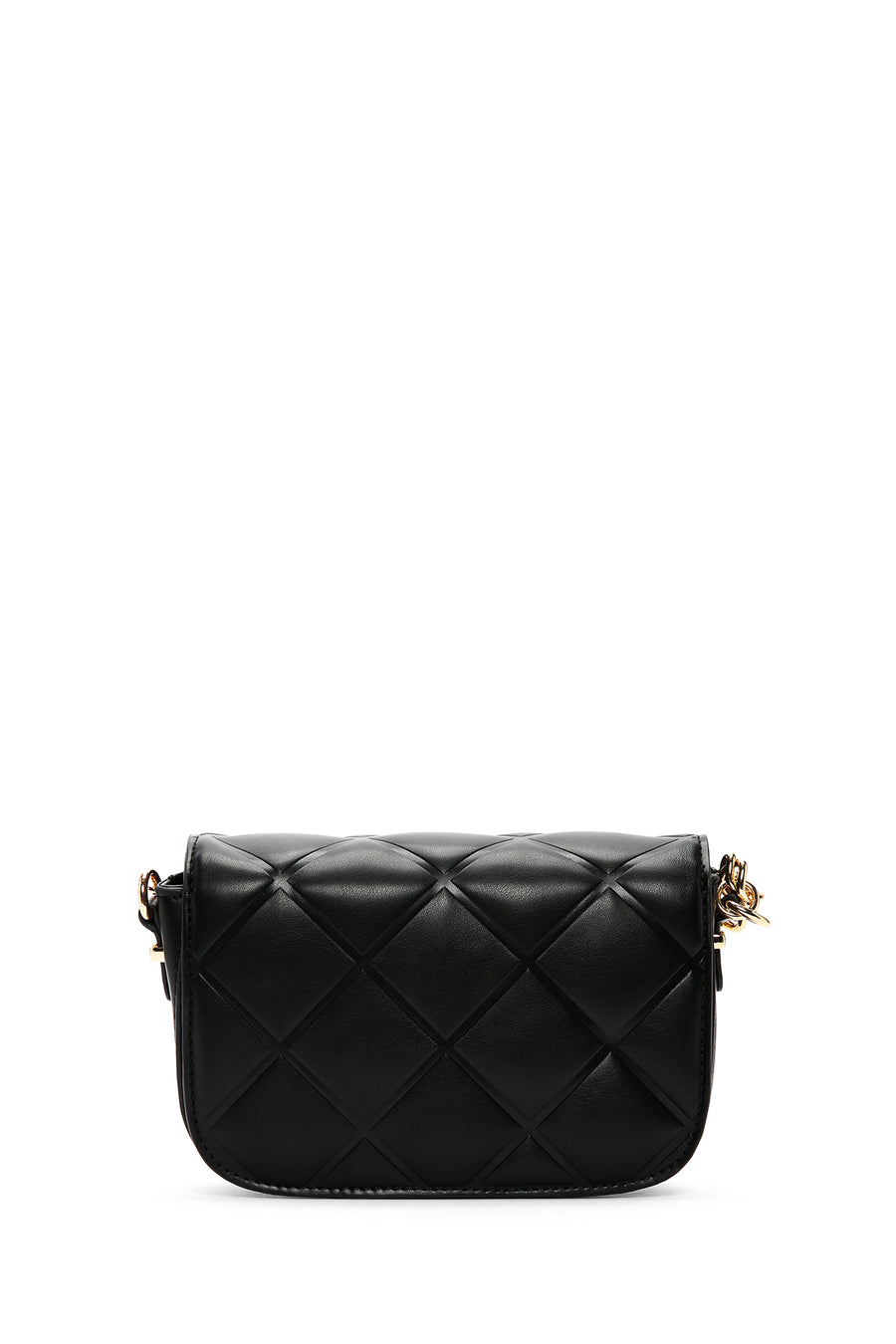 Women's Black Long Strap Quilted Crossbody Bag