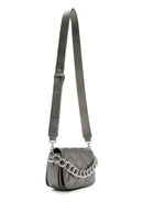 Women's Gray Long Strap Quilted Crossbody Bag | Derimod