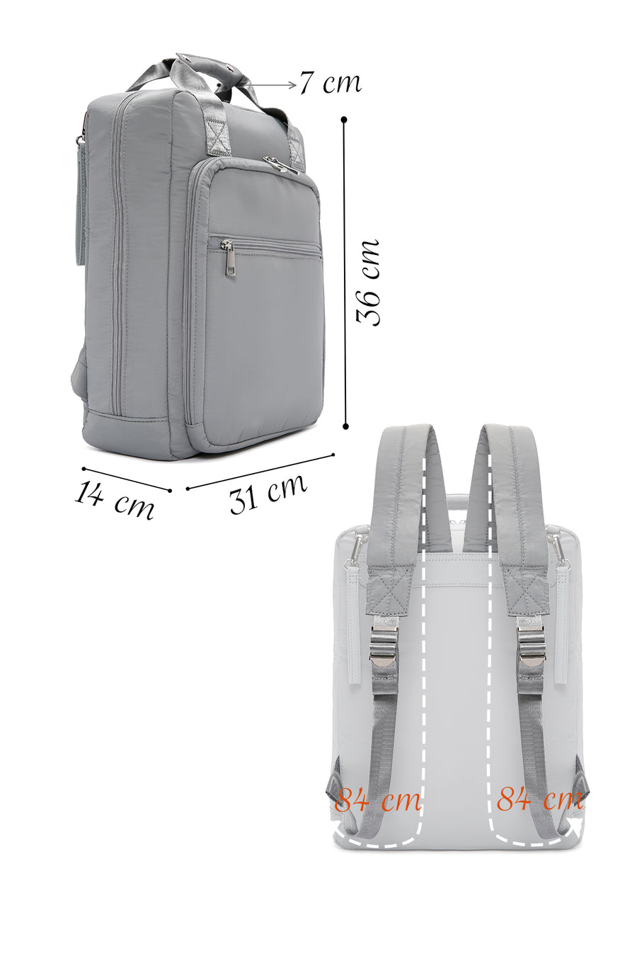 Women's Gray Backpack