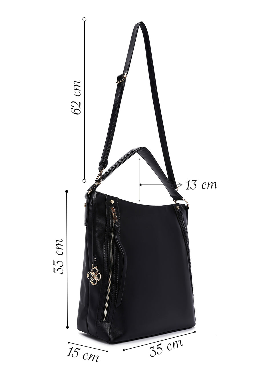 Women's Black Shoulder Bag