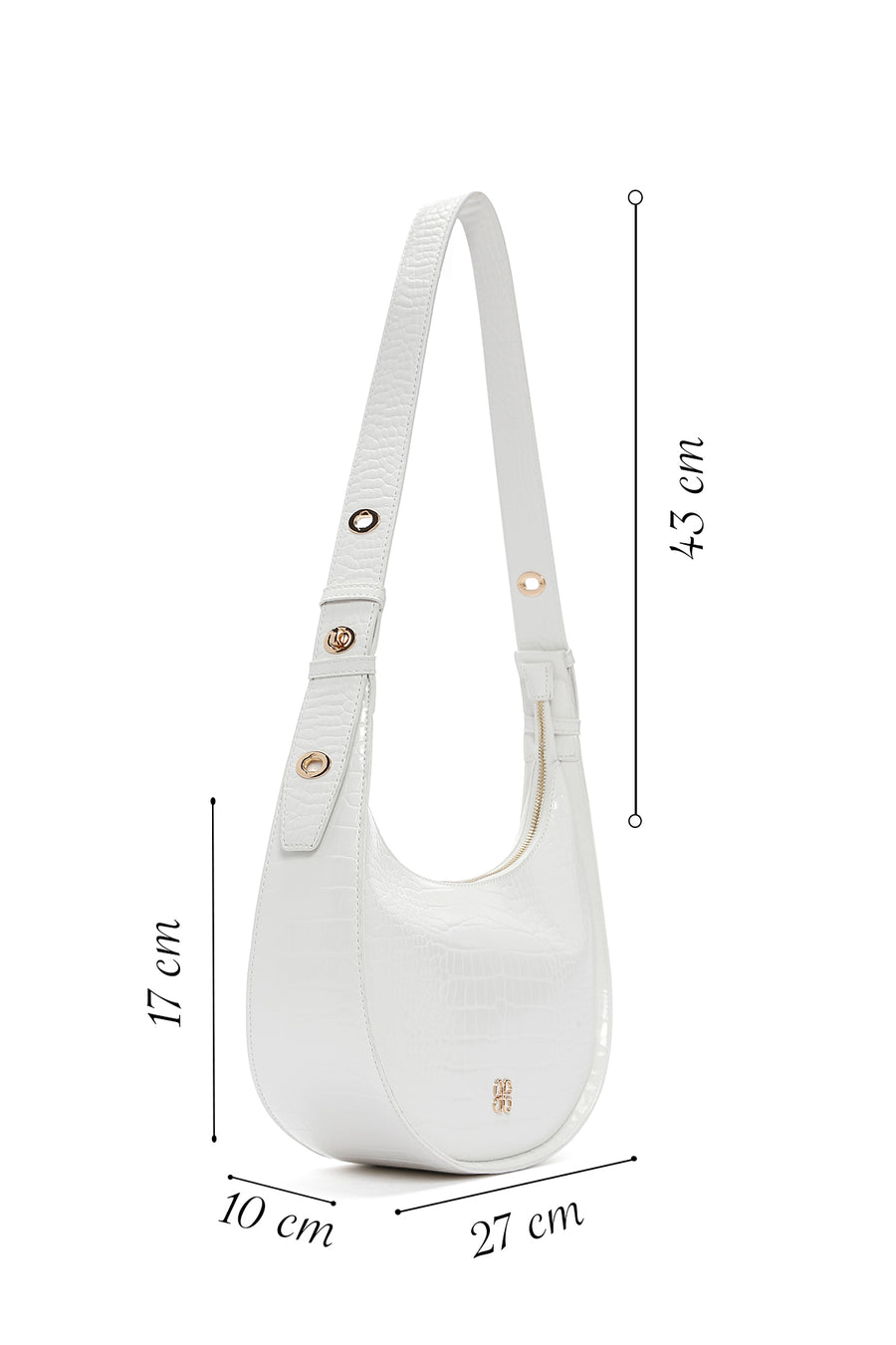 Women's White Crocodile Handbag