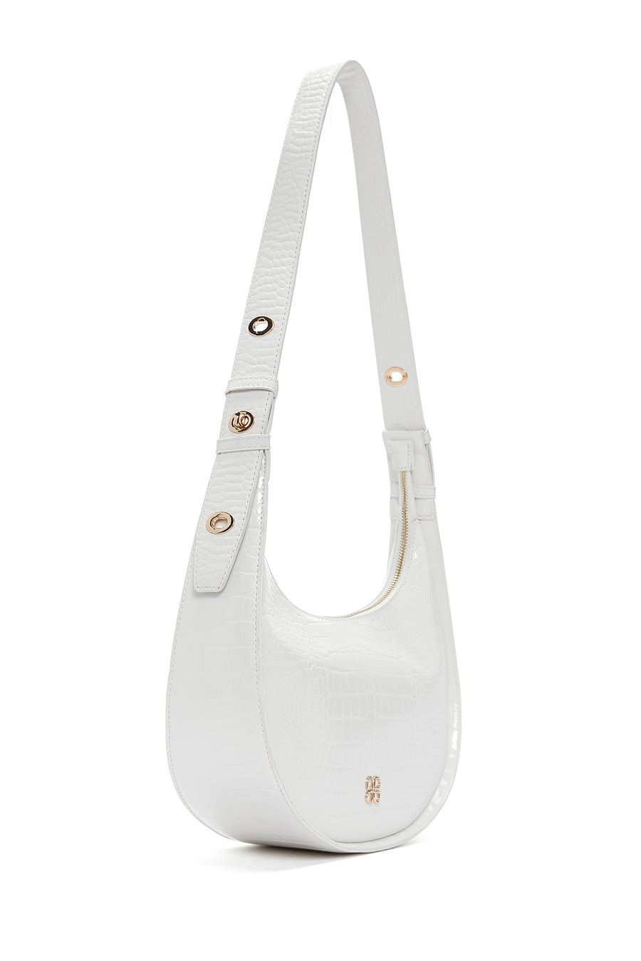 Women's White Crocodile Handbag