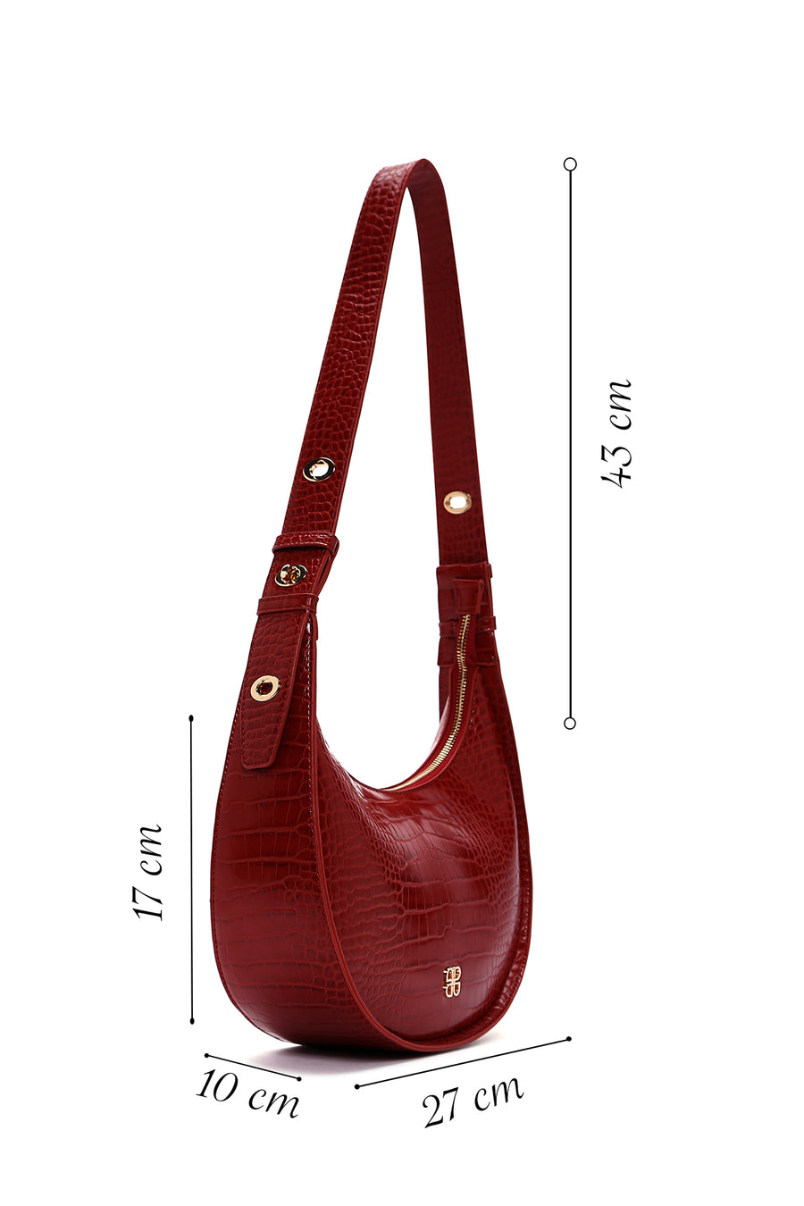 Women's Red Crocodile Handbag