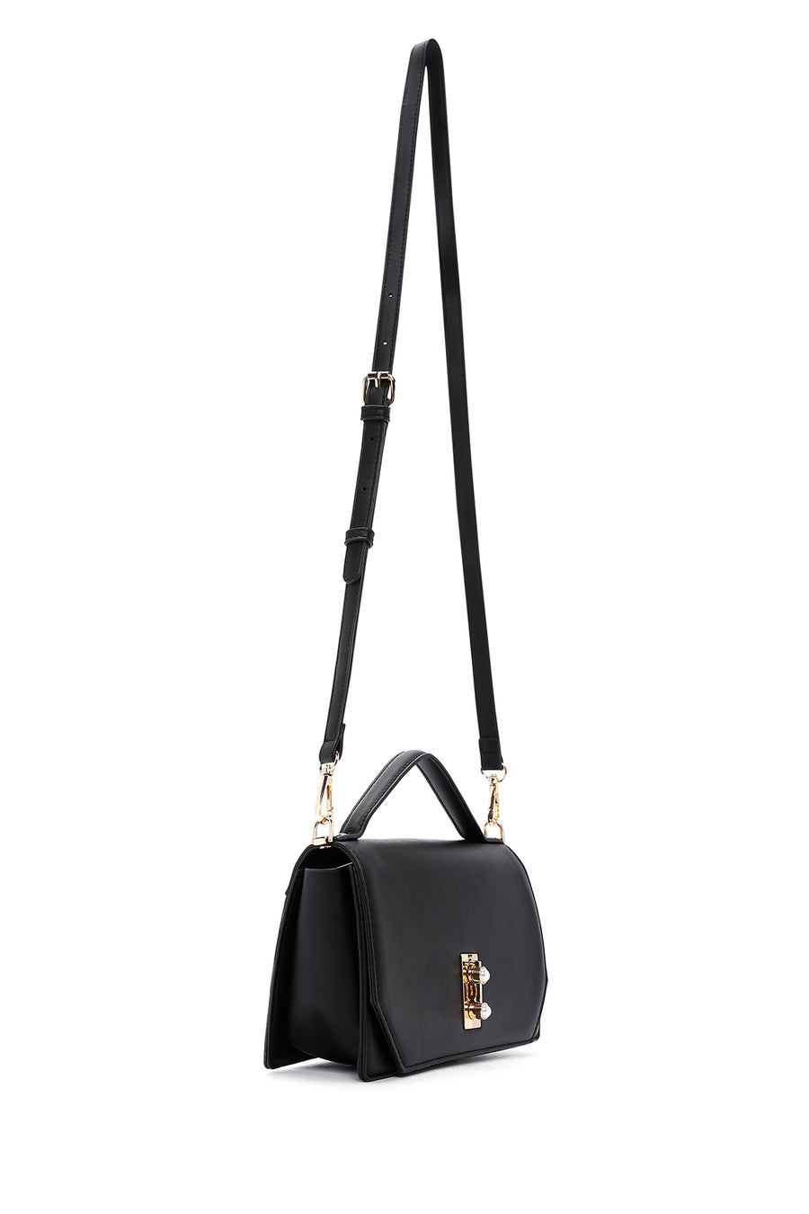 Women's Black Long Strap Crossbody Bag