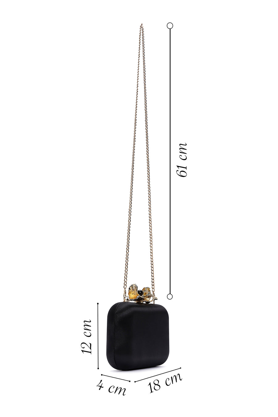 Women's Black Long Strap Handbag