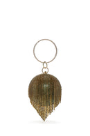 Women's Green Long Strap Chain Detailed Stone Handbag | Derimod