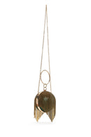 Women's Green Long Strap Chain Detailed Stone Handbag | Derimod