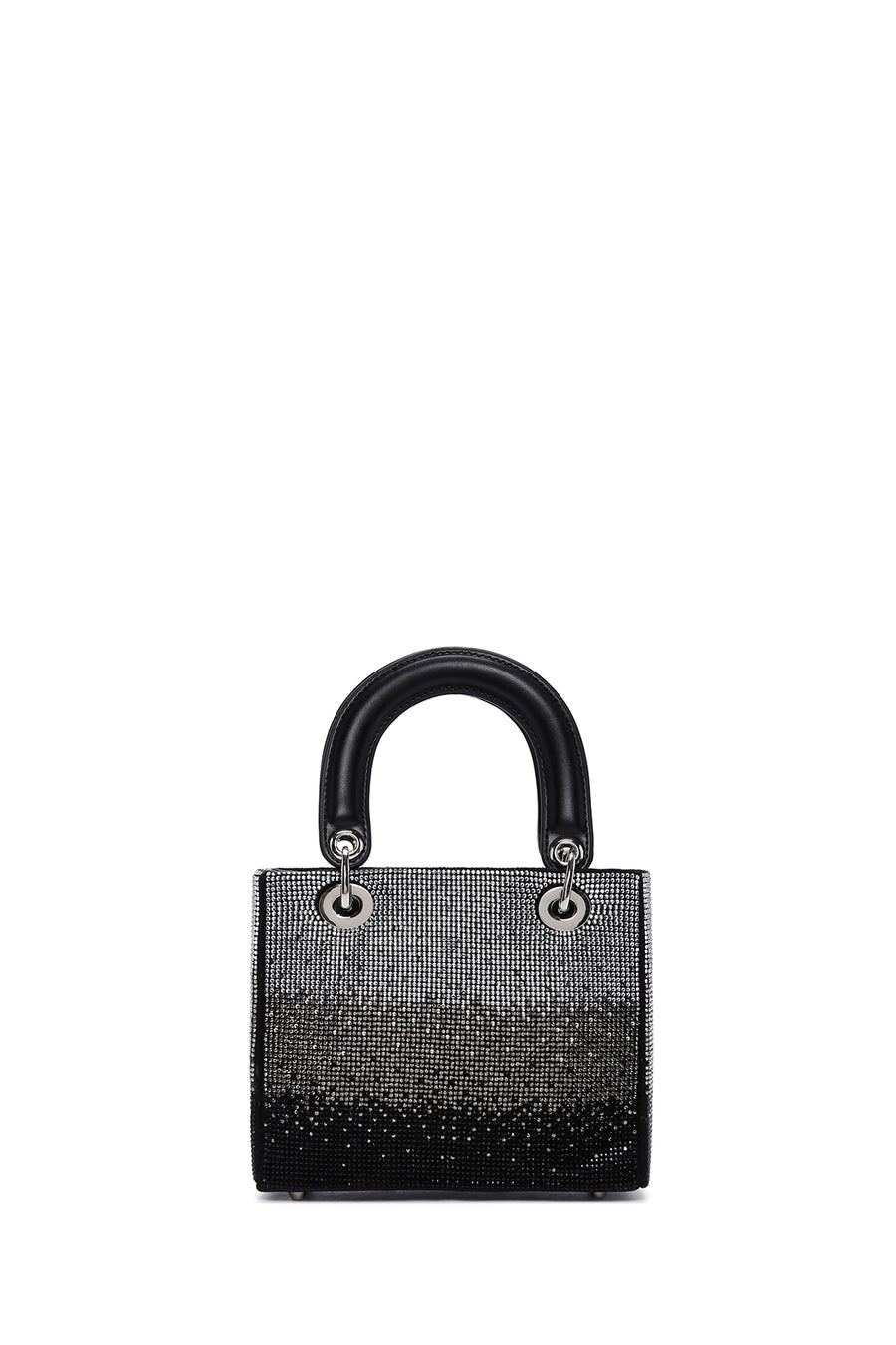Women's Black Long Chain Strap Stone Handbag