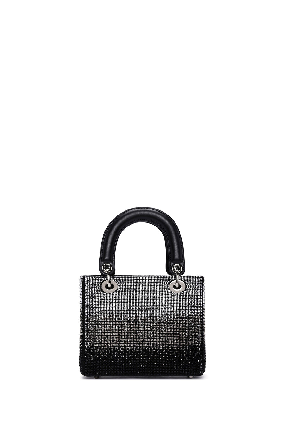 Women's Black Long Chain Strap Stone Handbag
