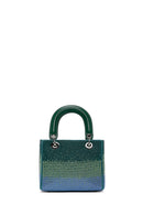 Women's Green Long Chain Strap Stone Handbag | Derimod