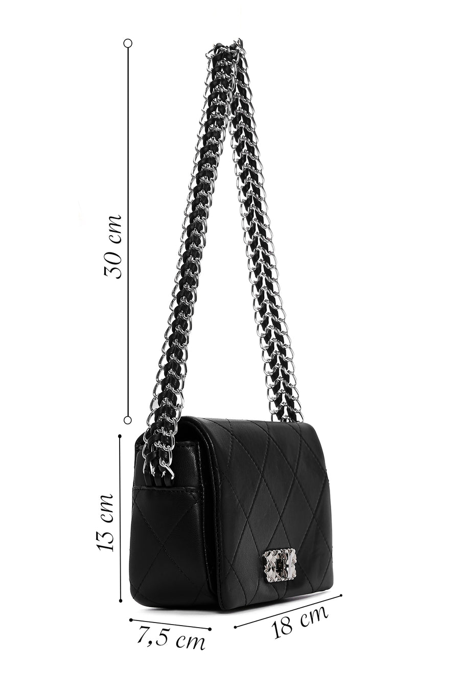 Women's Black Long Strap Handbag