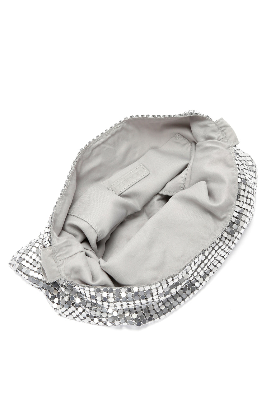Women's Silver Metal Patterned Shoulder Bag