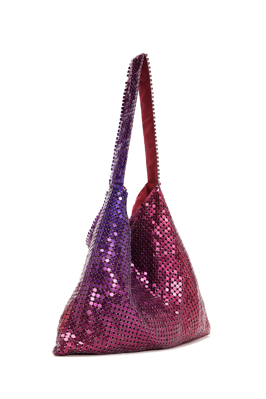 Women's Purple Metal Patterned Handbag