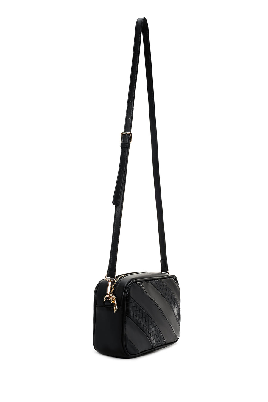 Women's Black Long Strap Crossbody Bag