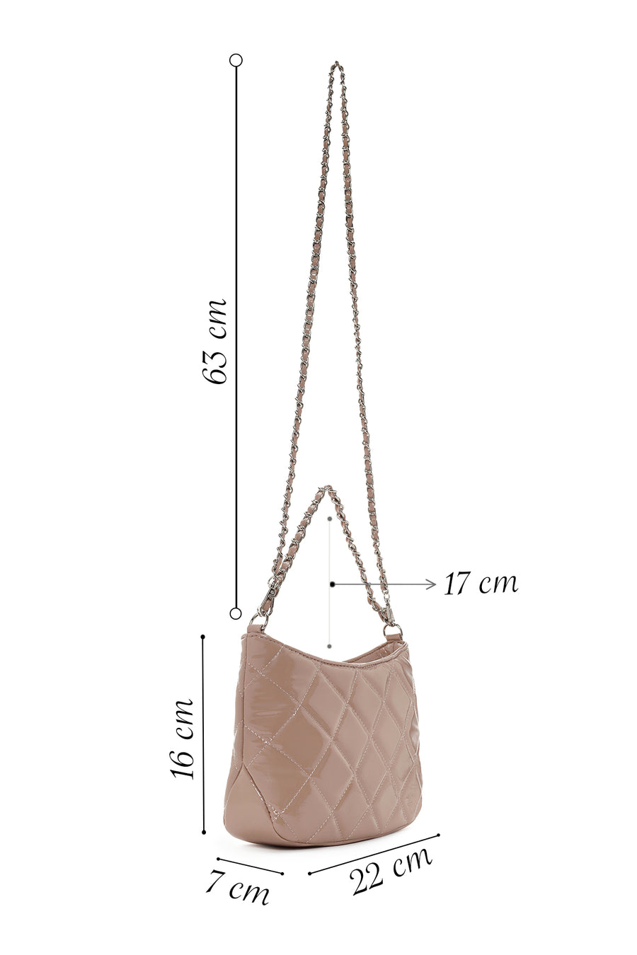 Women's Mink Long Strap Quilted Handbag