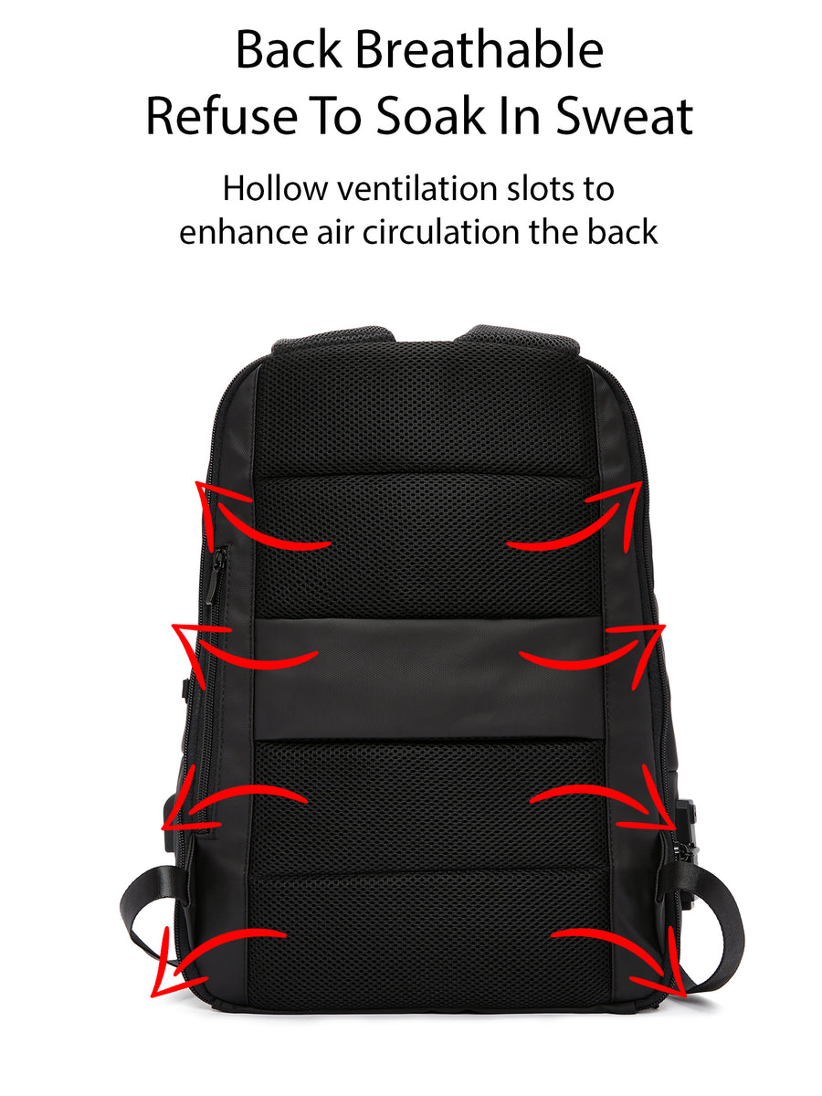 D-Pack Unisex Black Technological Backpack