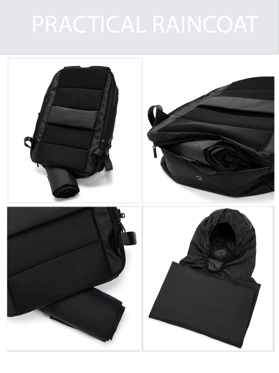 D-Pack Unisex Black Technological Backpack