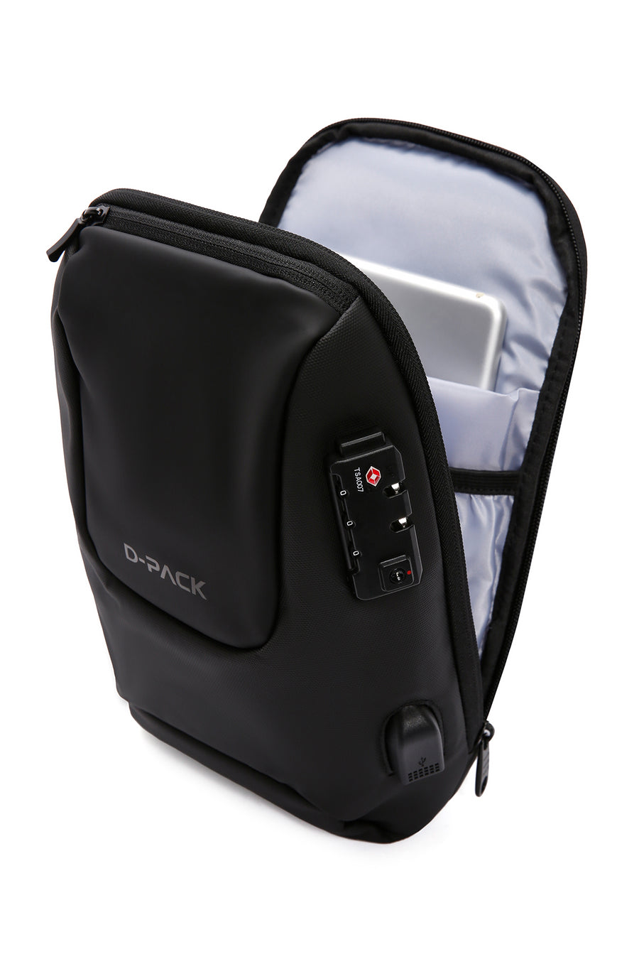 D-Pack Men Black Technological Crossbody Bag