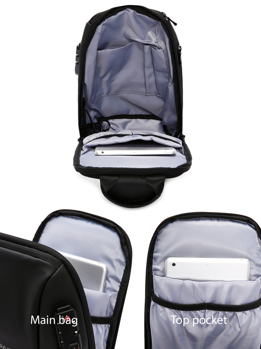 D-Pack Men Black Technological Crossbody Bag