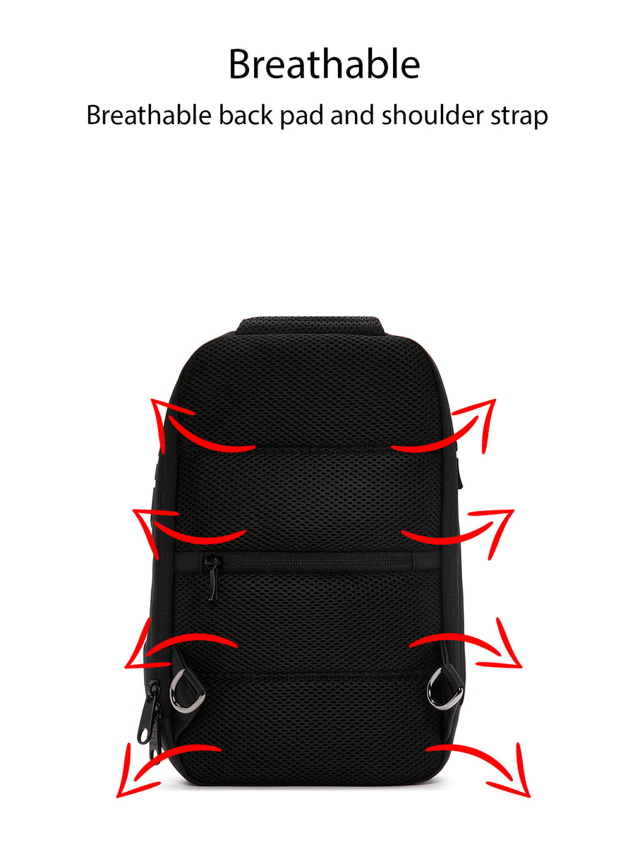 D-Pack Men Black Technological Crossbody Bag