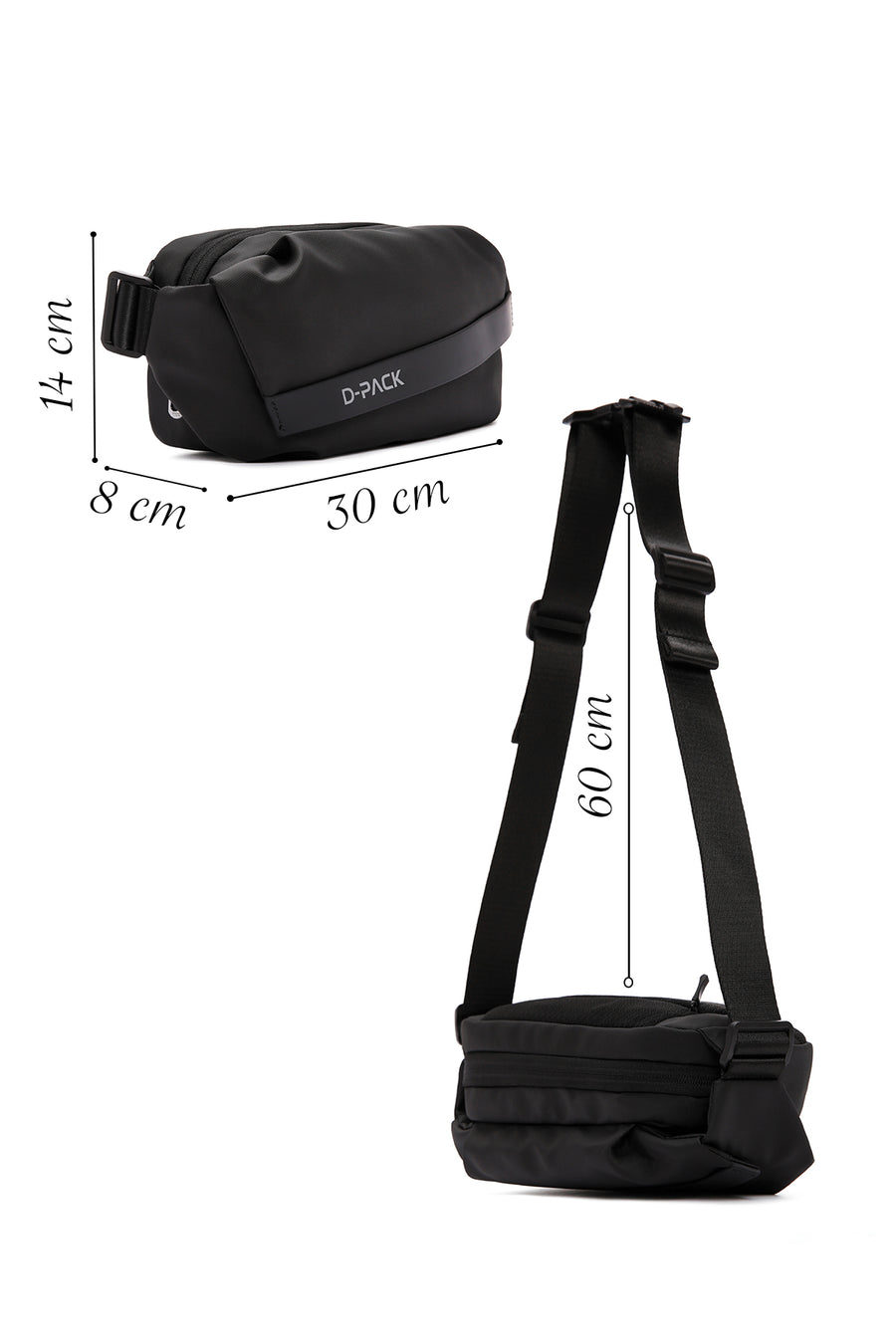 D-Pack Erkek Siyah Bel Çantası