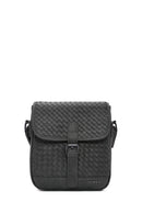 Men's Gray Woven Messenger Bag | Derimod