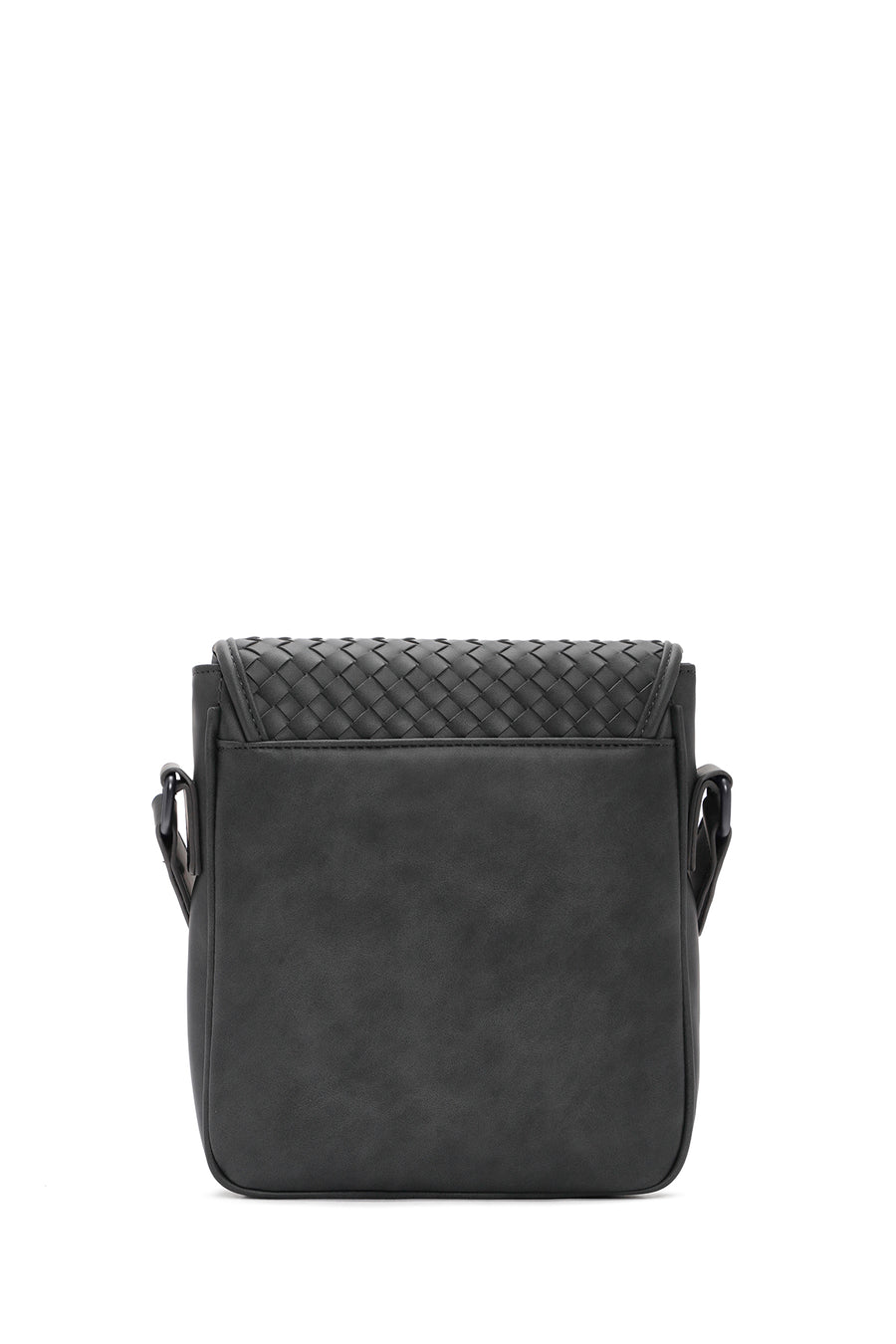 Men's Gray Woven Messenger Bag