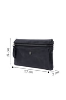 Men's Black Leather Mini Handbag | Derimod
