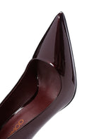 Women's Burgundy Patent Leather High Heel Stiletto | Derimod