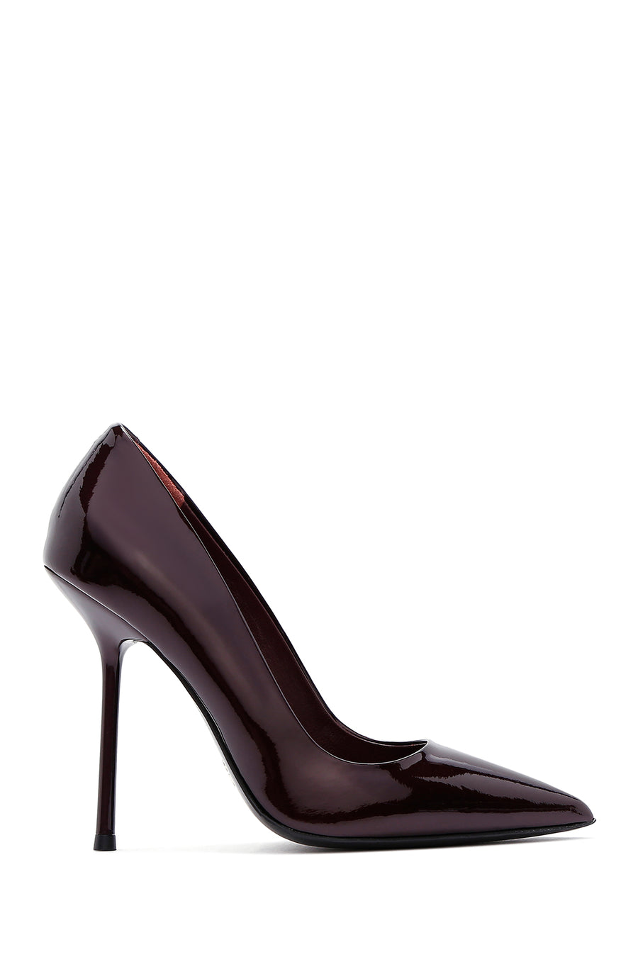 Women's Burgundy Patent Leather High Heel Stiletto