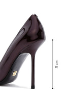 Women's Burgundy Patent Leather High Heel Stiletto | Derimod