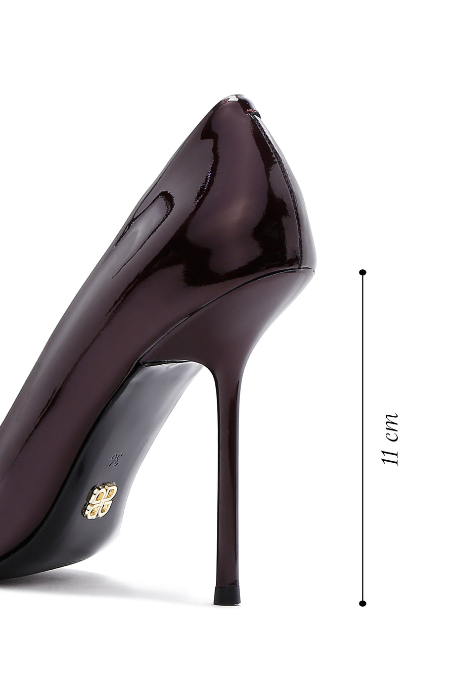 Women's Burgundy Patent Leather High Heel Stiletto