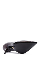 Women's Burgundy Patent Leather High Heel Stiletto | Derimod