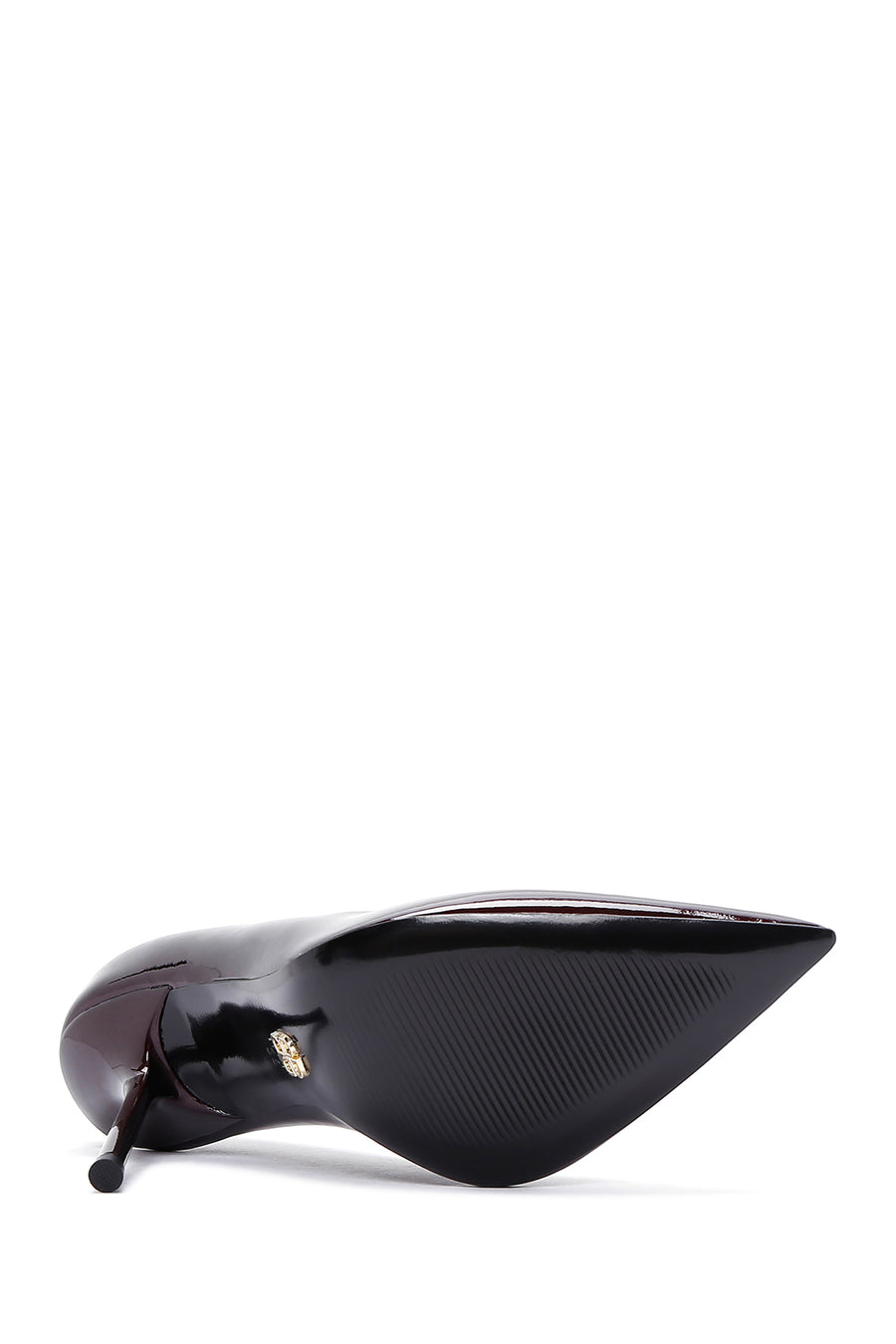 Women's Burgundy Patent Leather High Heel Stiletto