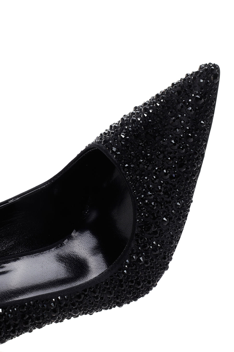 Women's Black Leather Thin High Heel Stiletto