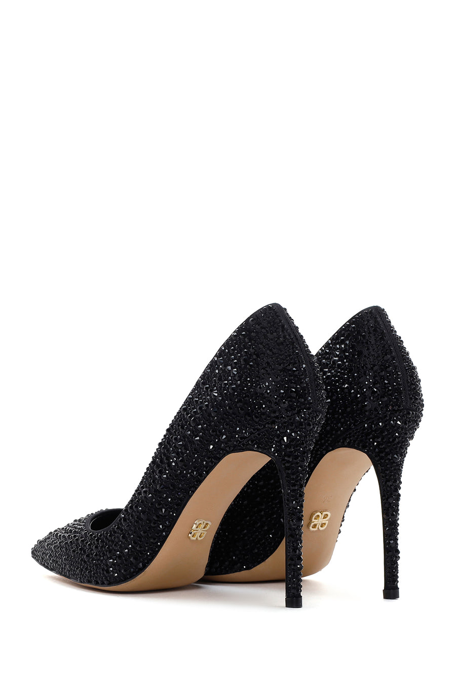 Women's Black Leather Thin High Heel Stiletto